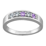 Geometric 3-6 Stones Ring