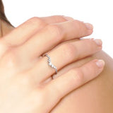 Graduated Diamond Tiara Wedding Band Ring