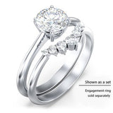 Graduated Diamond Tiara Wedding Band Ring