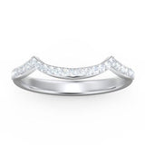 Arched Diamond Accent Wedding Band