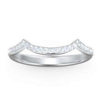 Arched Diamond Accent Wedding Band