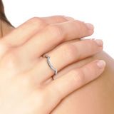Arched Diamond Accent Wedding Band