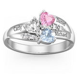 Heart Cluster Ring with Accents