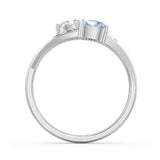 Heart Cluster Ring with Accents