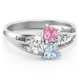 Heart Cluster Ring with Accents
