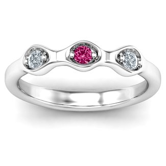1-4 Infinite Wave Multi Stone Ring