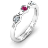 1-4 Infinite Wave Multi Stone Ring