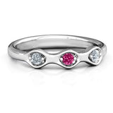1-4 Infinite Wave Multi Stone Ring