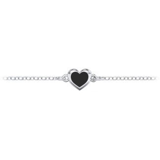 Heart Bracelet with Cold Enamel