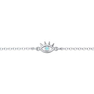 Evil Eye Bracelet with Eyelash