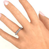 1-4 Infinite Wave Multi Stone Ring